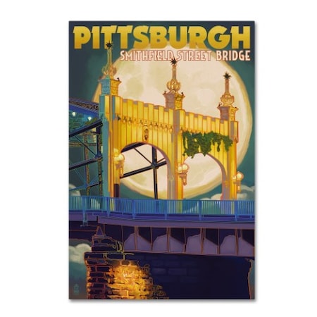Lantern Press 'Pittsburgh' Canvas Art,16x24